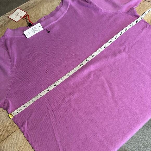Talbots Classics Bateau Neck Sweater Pullover Top 2X Petite Lavender Pink Lilac - Picture 7 of 8